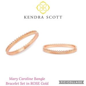 Kendra Scott Rose Gold Mary Caroline Bangle Bracelet Set